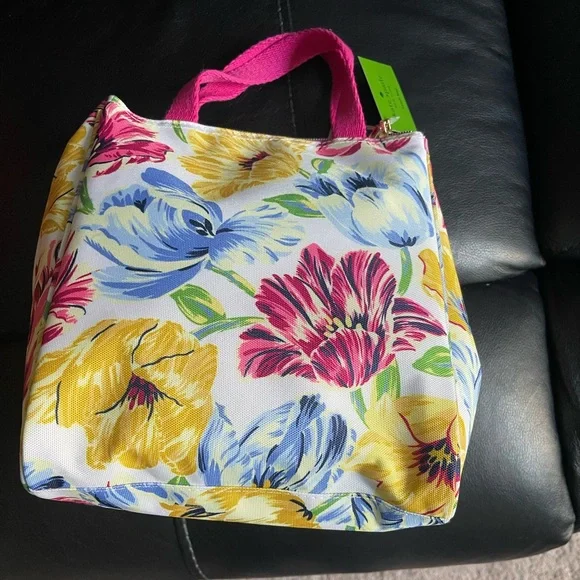 Kate Spade Pink and Yellow Floral Tote - Picture 3 of 4